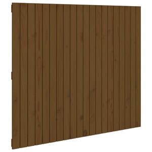 vidaXL Tête de lit murale Marron miel 127 5x3x110cm Bois massif de pin