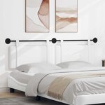 vidaXL Tête de lit suspendue Blanc Tissu