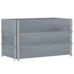 vidaXL Jardinière gris 100x50 cm bois massif de pin