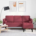 vidaXL Ensemble de Canapés Rouge vin 173 x 131 x 67 cm tissu
