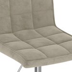 vidaXL Chaises pivotantes à manger lot de 2 gris clair velours