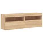 vidaXL Ensemble de meubles TV muraux 8Pièces et lumières LED chêne sonoma