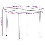 vidaXL Ensemble à manger de jardin 3 Pièces Noir