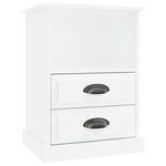 vidaXL Table de chevet blanc brillant 43x36x60 cm