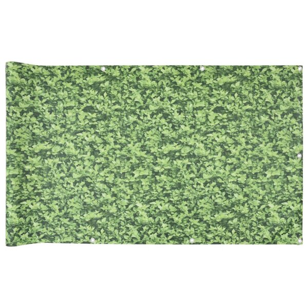 vidaXL Écran d'intimité de balcon aspect de plante vert 500x75 cm PVC