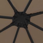 vidaXL Belvédère 3x3 m Taupe