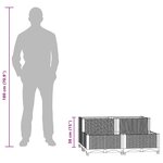 vidaXL Lit surélevé 80x80x38 cm Polypropylène