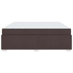 vidaXL Cadre de lit avec matelas Marron foncé 200 x 200 cm tissu