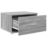vidaXL Cabinet à Tiroirs Gris Sonoma Bois d'ingénierie Moyen