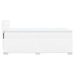 vidaXL Sommier à lattes de lit avec matelas Blanc 100x200cm Similicuir