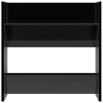 vidaXL Armoires à chaussures murales 4 Pièces noir brillant 60x18x60 cm