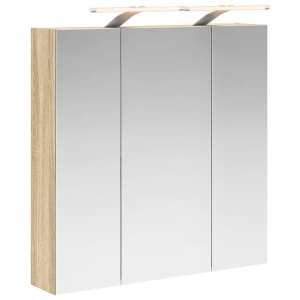 vidaXL Armoire Miroir de Salle de Bain Chêne Sonoma 70 x 14 5 x 70 cm
