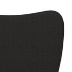 vidaXL Chaises à manger lot de 2 noir tissu et similicuir