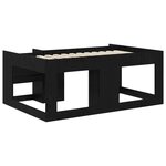 vidaXL Cadre de lit pour enfants avec rangement Chêne noir 80 x 160 cm