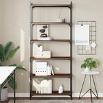 vidaXL Bibliothèque 6 niveaux chêne marron 80x30x188cm bois ingénierie