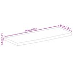 vidaXL Dessus de table 70x20x3 8 cm bord vif bois massif manguier brut