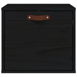 vidaXL Armoire murale Noir 40x30x35 cm Bois de pin massif