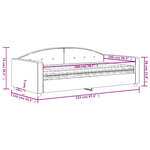 vidaXL Lit de jour avec matelas gris foncé 100x200 cm velours