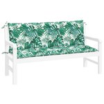 vidaXL Coussins de banc de jardin lot de 2 motif de feuilles
