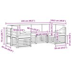vidaXL Ensemble de canapés d'extérieur 6 pc Naturel