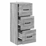 vidaXL Armoire à tiroirs Sonoma gris 33 x 34 5 x 87 cm