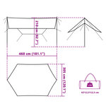 vidaXL Bâche de camping orange 460x305x210 cm imperméable