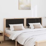vidaXL Tête de lit capitonnée Marron 180 cm Pin massif