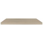 vidaXL Étagères murales flottantes 2 Pièces Chêne 80x23 5x3 8 cm MDF