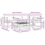 vidaXL Ensemble de canapés d'extérieur 5 pc Blanc et Beige
