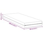 vidaXL Matelas avec Couche de Coco Blanc 80 x 200 cm Ressort ensaché