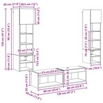 vidaXL Unité murale de TV 6 Pièces Chêne artisanal Bois d'ingénierie