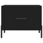 vidaXL Tables basses 2 Pièces noir 50x50x40 cm bois d'ingénierie
