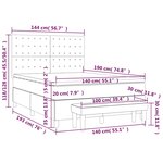 vidaXL Sommier à lattes de lit et matelas Vert foncé 140x190cm Velours