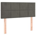 vidaXL Sommier à lattes de lit et matelas et LED Gris foncé 80x200 cm