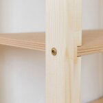 Etagère cabane TALLY - bois verni et gris