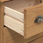vidaXL Commode "ASKIM" 79x40x133.5 cm Bois massif de pin
