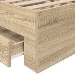 Lit de cadre vidaXL en chêne Sonoma 90x190 cm en bois d'ingénierie