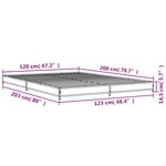 vidaXL Cadre de lit sans matelas chêne sonoma 120x200 cm