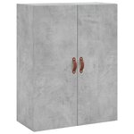 vidaXL Armoires murales 2 Pièces gris béton 69 5x34x90 cm