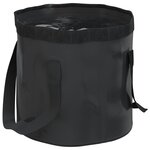 vidaXL Seaux pliables 2 Pièces noir 20 L PVC