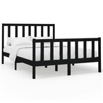 vidaXL Cadre de lit sans matelas noir 140x190 cm bois de pin massif