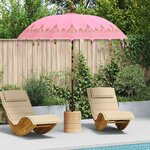 vidaXL Parasol balinais Rose (210-220) x 260 cm Coton et bois massif