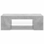 vidaXL Meuble TV avec lumières LED gris béton 90x39x30 cm