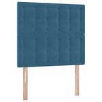 vidaXL Lit avec rangement et matelas Bleu foncé 90 x 200 cm Velours