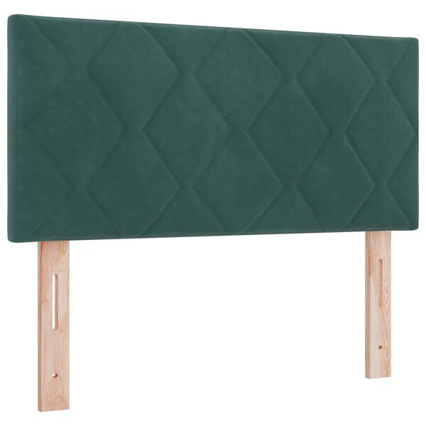 vidaXL Tête de lit LED en velours vert foncé 100 cm