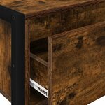 vidaXL Table d'appoint Chêne Fumé 100 x 36 x 75 cm Bois d'ingénierie