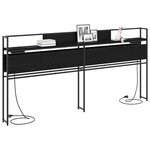 vidaXL Tête de lit de rangement Chêne noir 200 cm Bois d'ingénierie