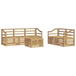 vidaXL Ensemble de canapés d'extérieur 6 pc Blanc Bois d'Acacia Massif