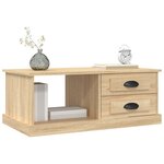 vidaXL Table basse Chêne sonoma 90x50x35 cm Bois d'ingénierie