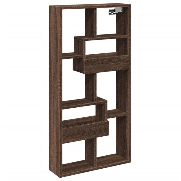vidaXL Armoire murale chêne marron 50x15x100 cm bois d'ingénierie